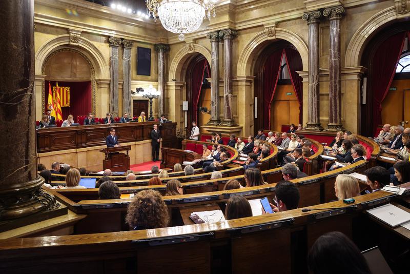 The Catalan parliament during the second day of the general policy debate on October 8, 2025