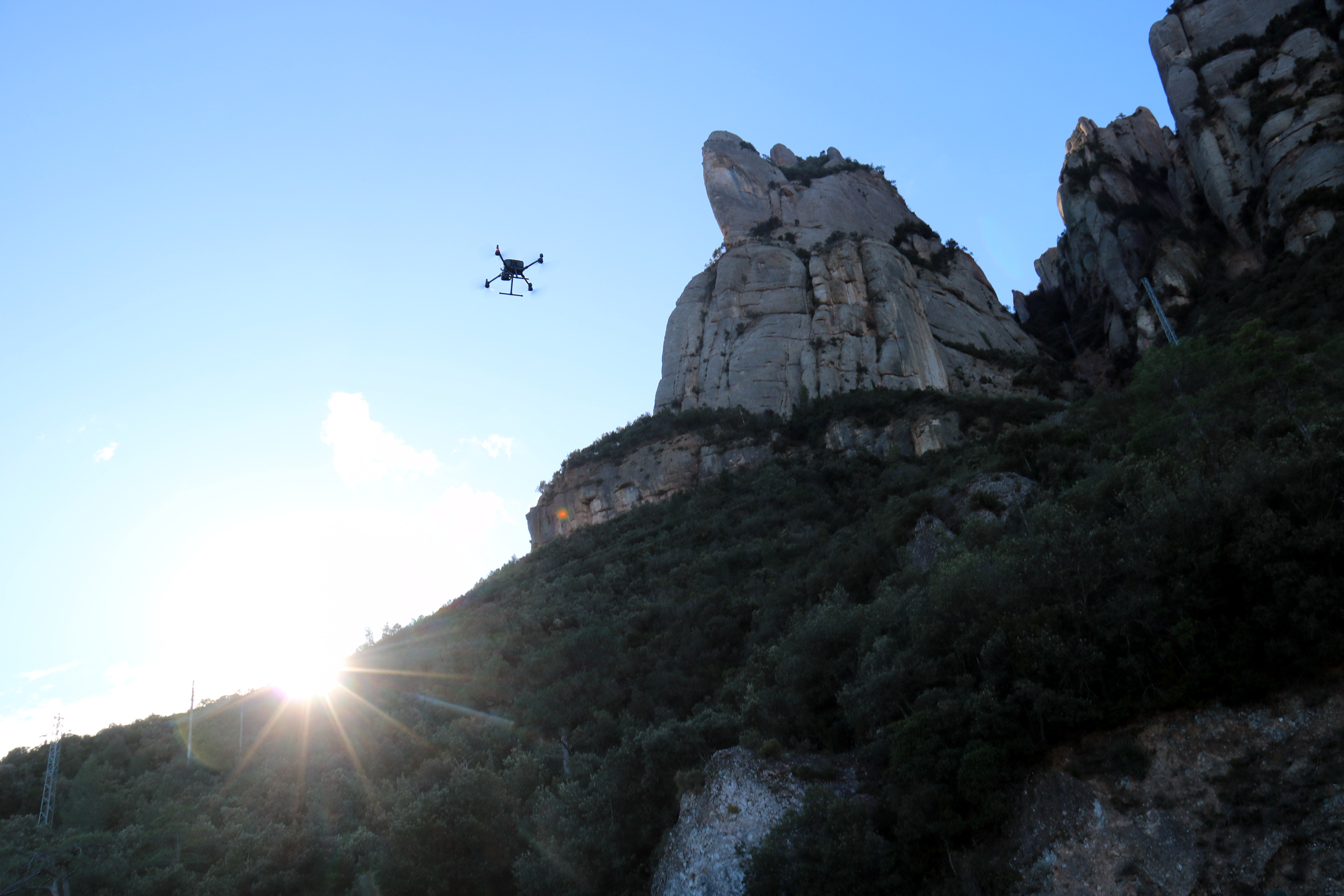 A drone during the goat census on Montserrat