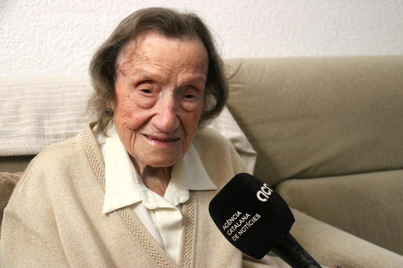 Angelina Torres, Catalonia's oldest person, in an interview with the Catalan News Agency (ACN) the day before turning 112 years old