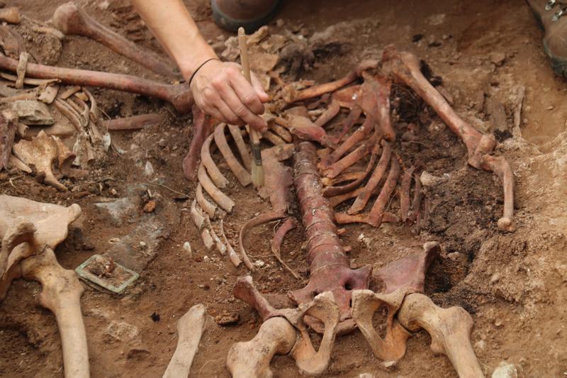Remains of the individuals murdered in a repressive action by the Civil Guard in Castellnou de Bages