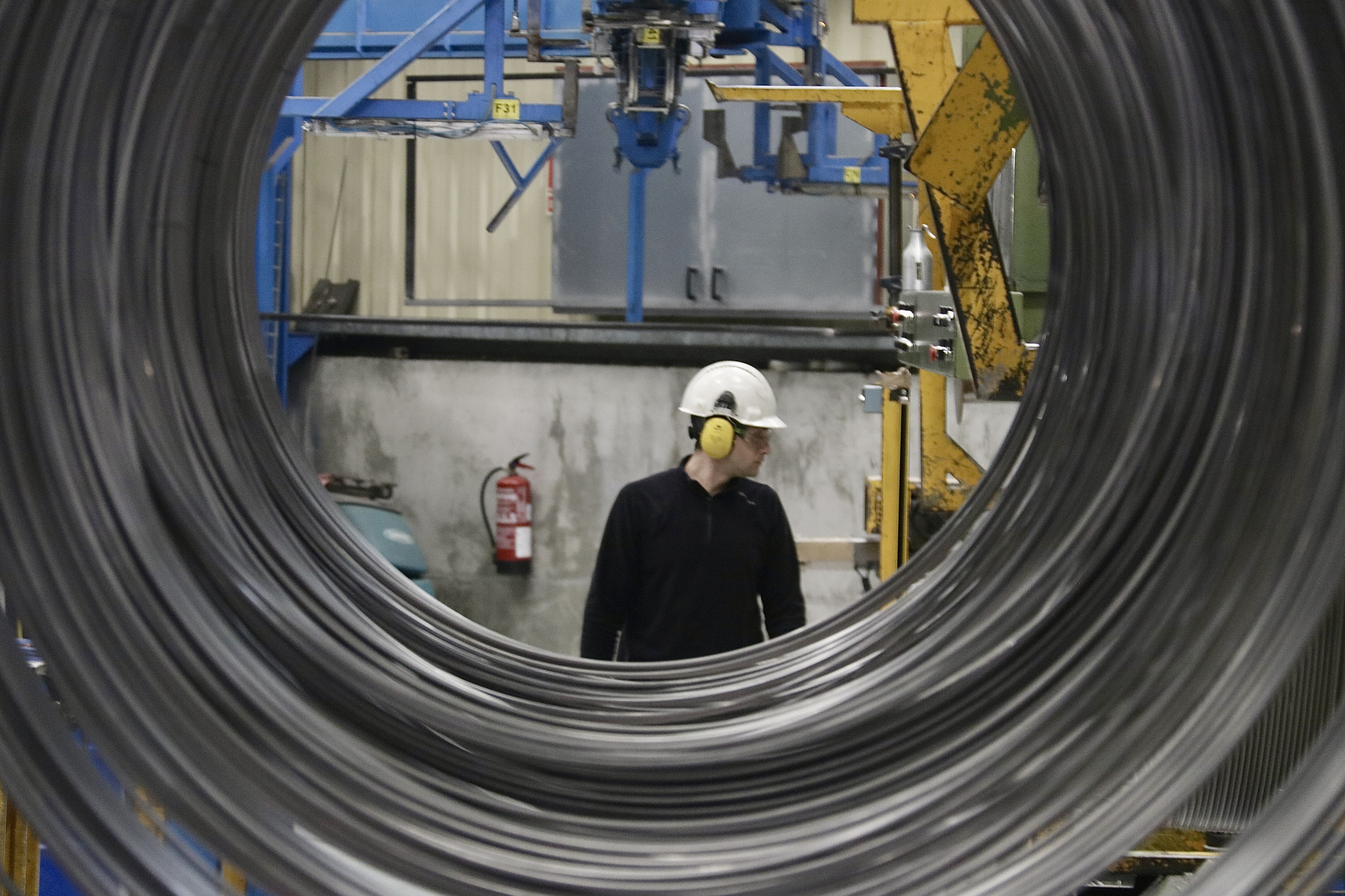 Steel worker at Transmesa factory