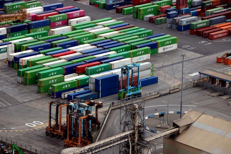 Shipping containers in the Port of Barcelona