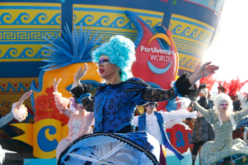 PortAventura's opening season show celebrating its first Carnival ever on February 17, 2023