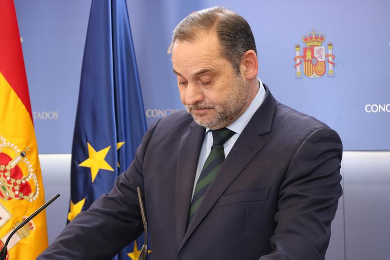 Former minister José Luis Ábalos gives a press conference in Madrid