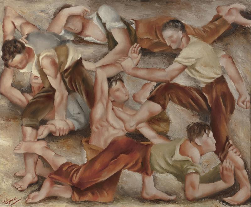 Josep de Togores's 1925 painting, 'La bagarre'