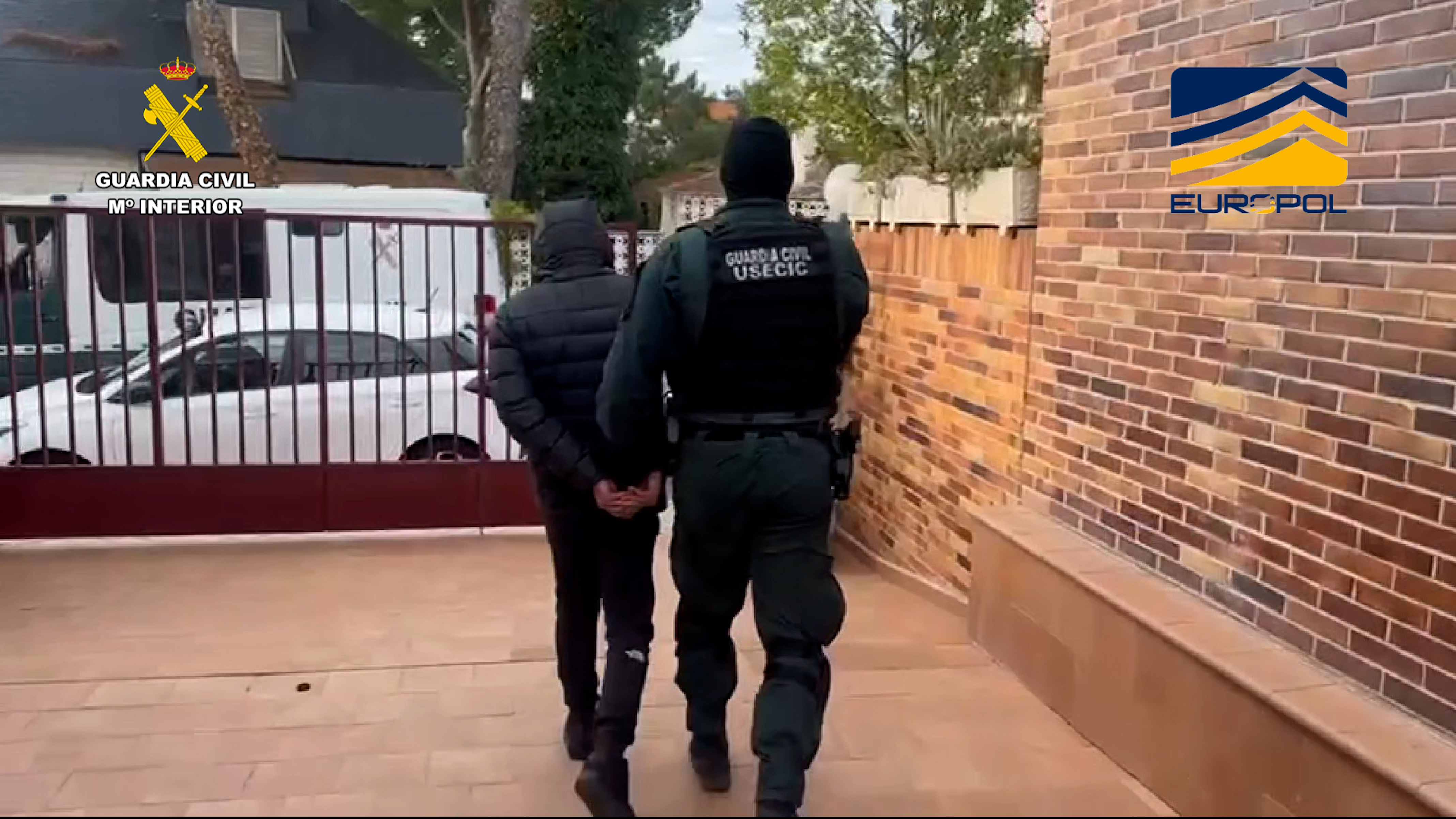 One of the 25 arrested during Spain's Guàrdia Civil police operation against a drug cartel based in Barcelona