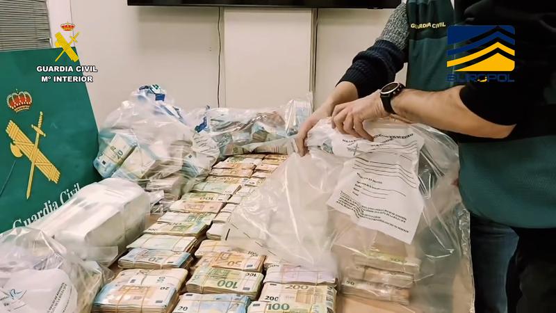 Guàrdia Civil seized €6 million in cash during a drug cartel operation in Barcelona