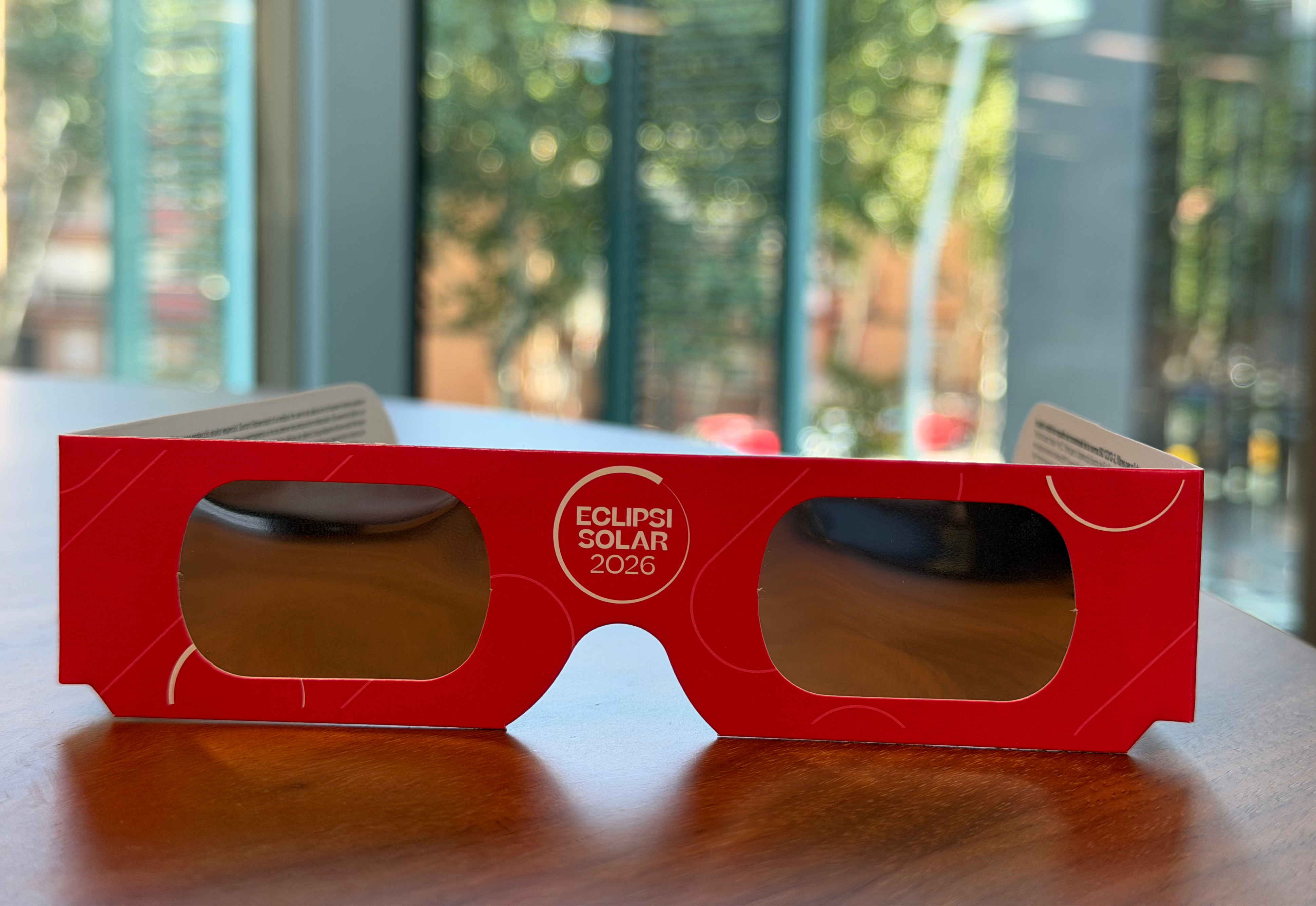 A certified pair of eclipse glasses