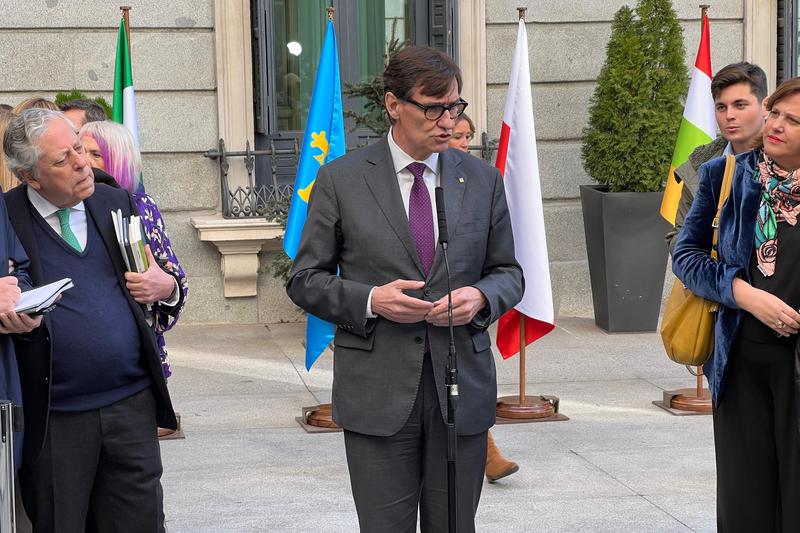 Catalan president Salvador Illa at the Constitution Day ceremony at the Spanish Congress in Madrid on December 6, 2024