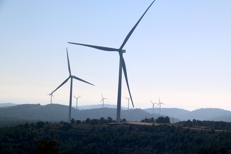 Around 46% of EU's electricity comes from renewables, like windmills