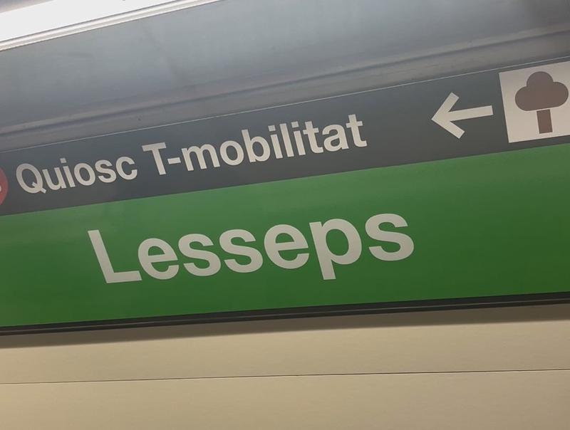 Metro station of Lesseps