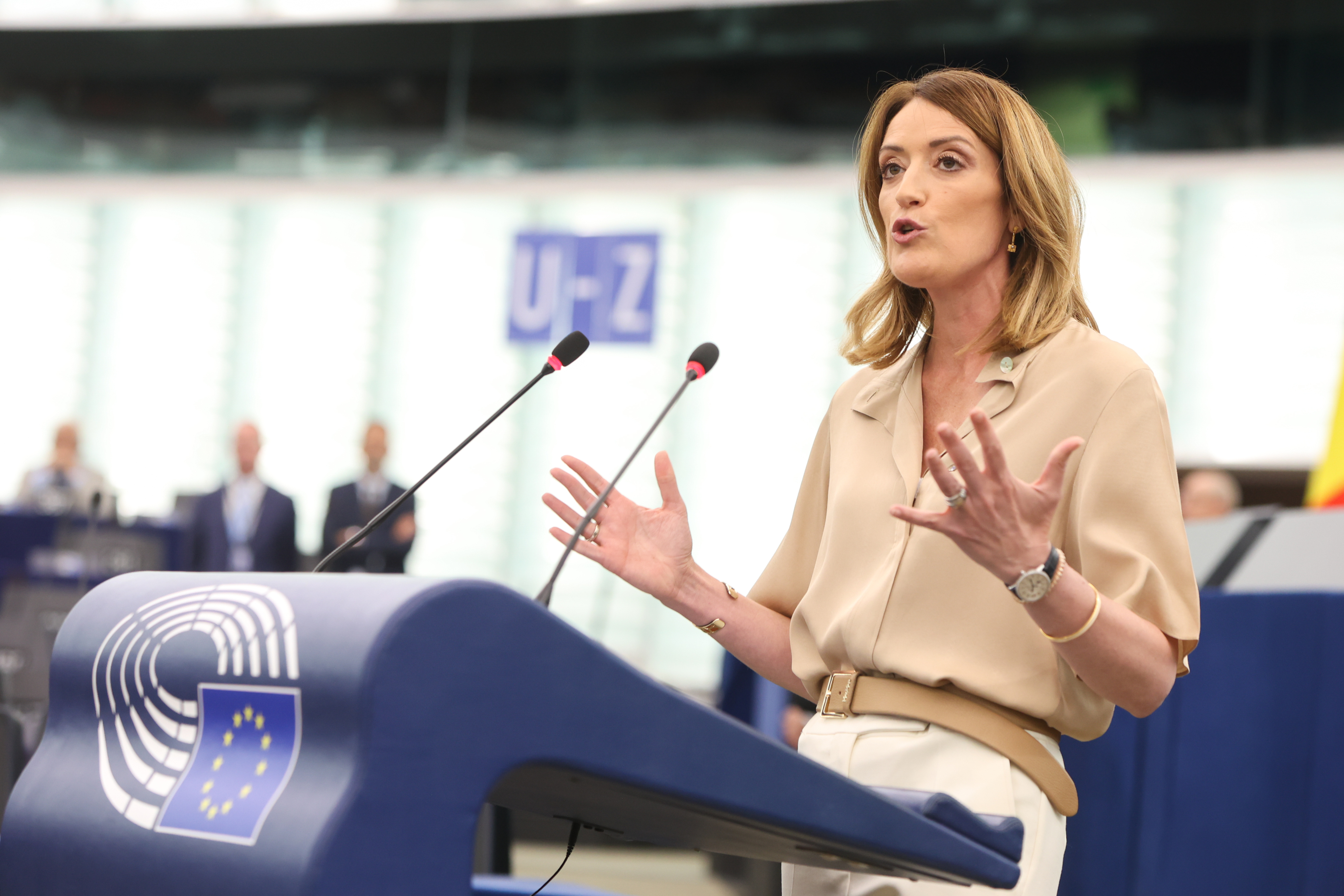 President of the European Parliament Roberta Metsola.