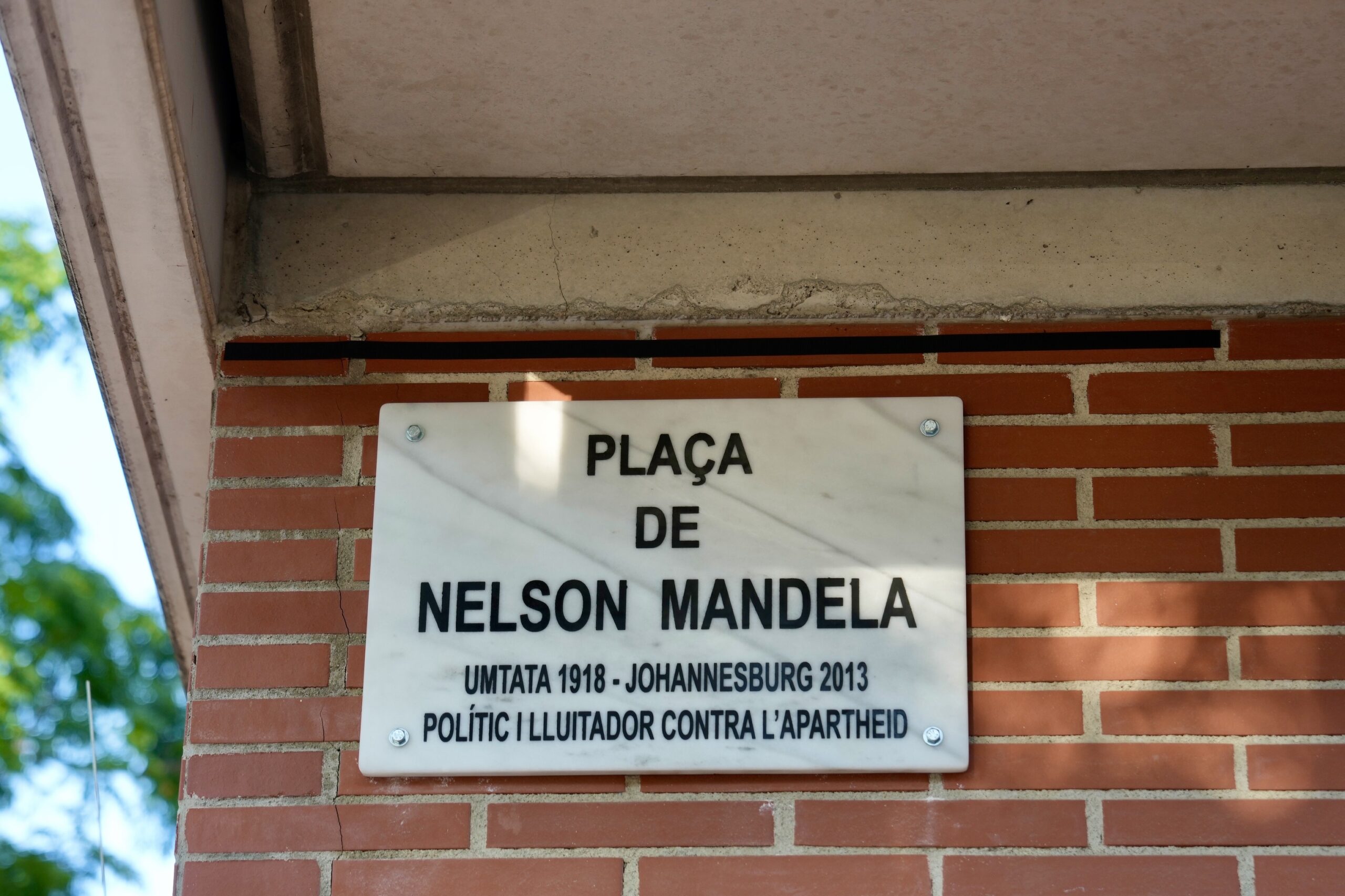 The new Nelson Mandela square in Barcelona