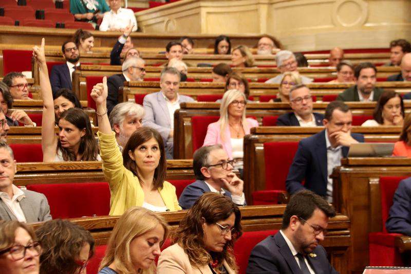 Catalan parliament during a vote in the chamber in September 2023