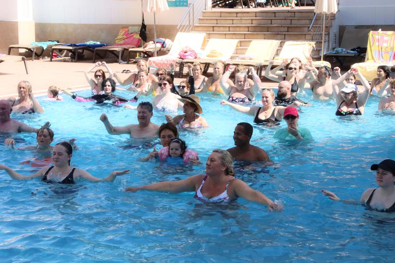 Tourists in a hotel in Salou, Tarragona