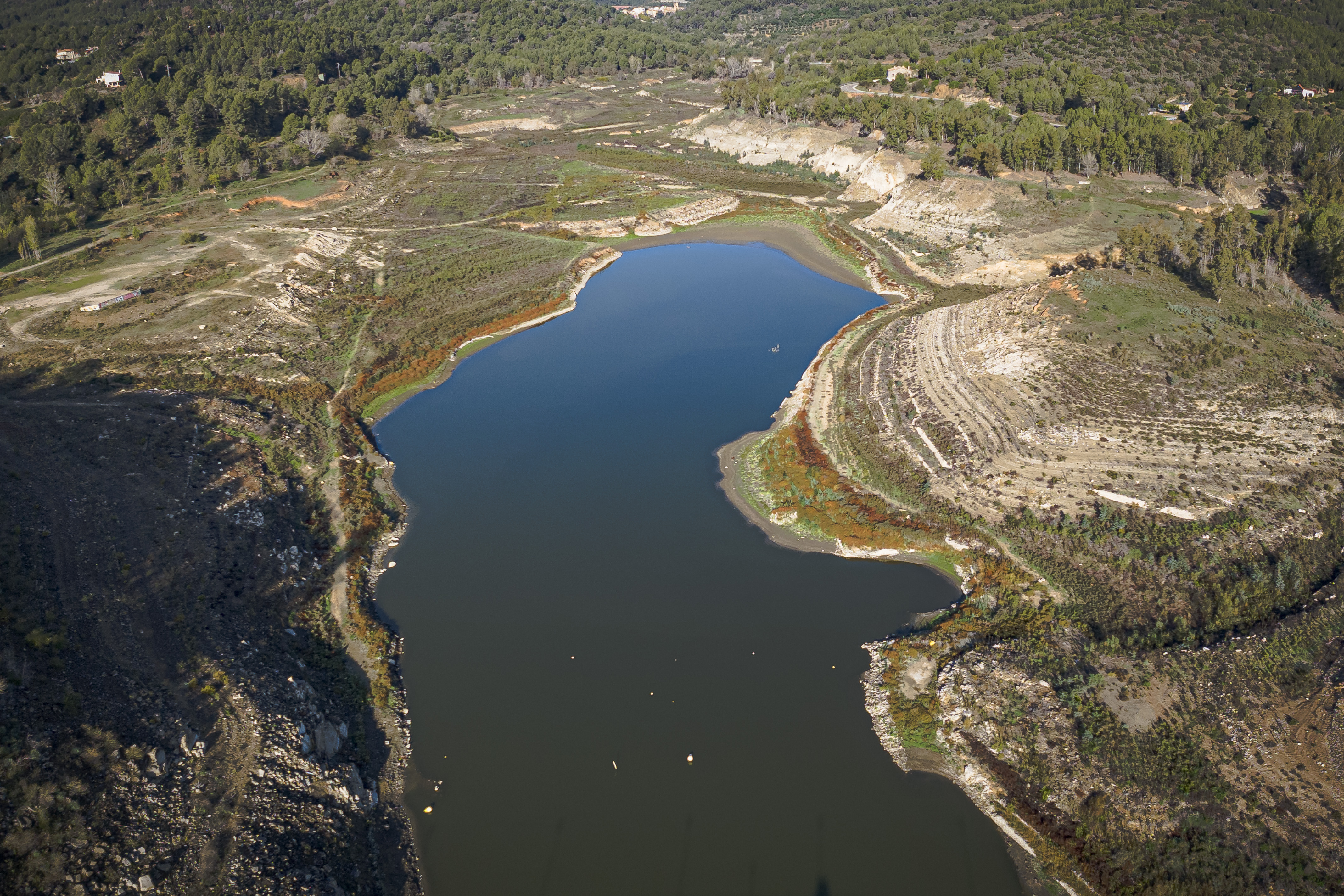 Drone pictures of the Riudecanyes reservoir