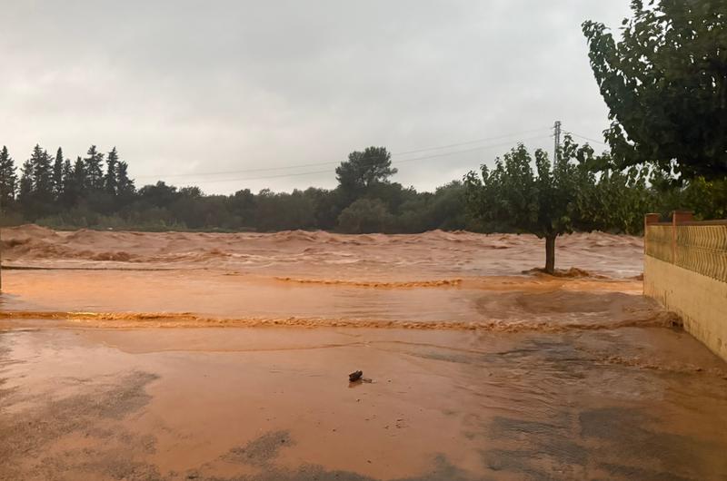 Galera ravine in Masdenverge completely flooded