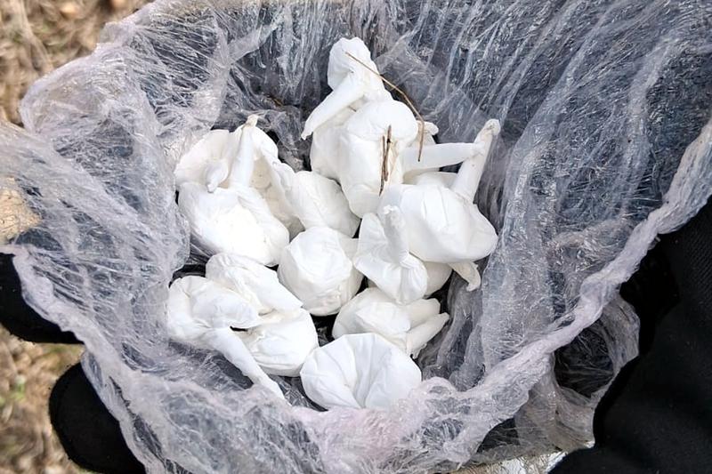 Police image of cocaine packets