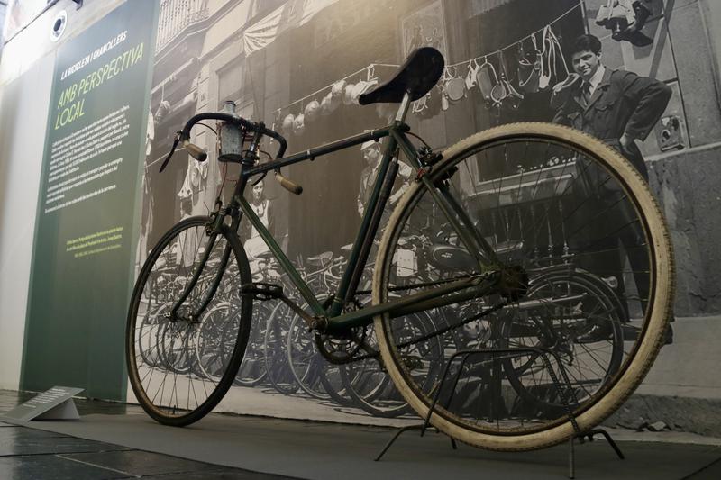 One of the old bicycles on display in the exhibition 'The city of races. Granollers and the Tour', at the Granollers Museum.