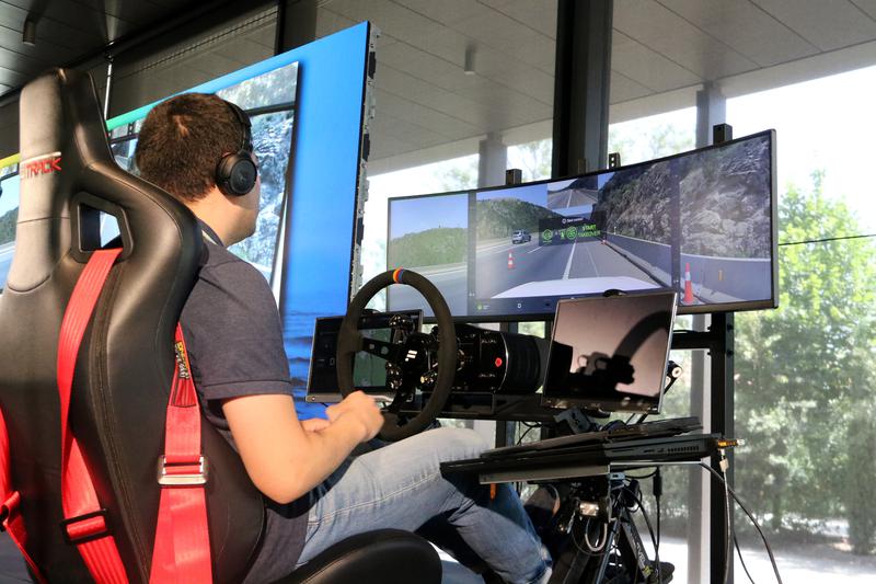 A live test of a remote-control vehicle crossing the French border