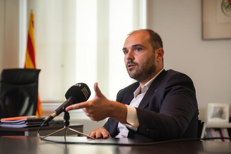 Presidency minister Albert Dalmau in an interview with the Catalan News Agency