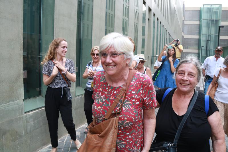 Junts MEP Clara Ponsatí leaving a court in Barcelona on July 24, 2023