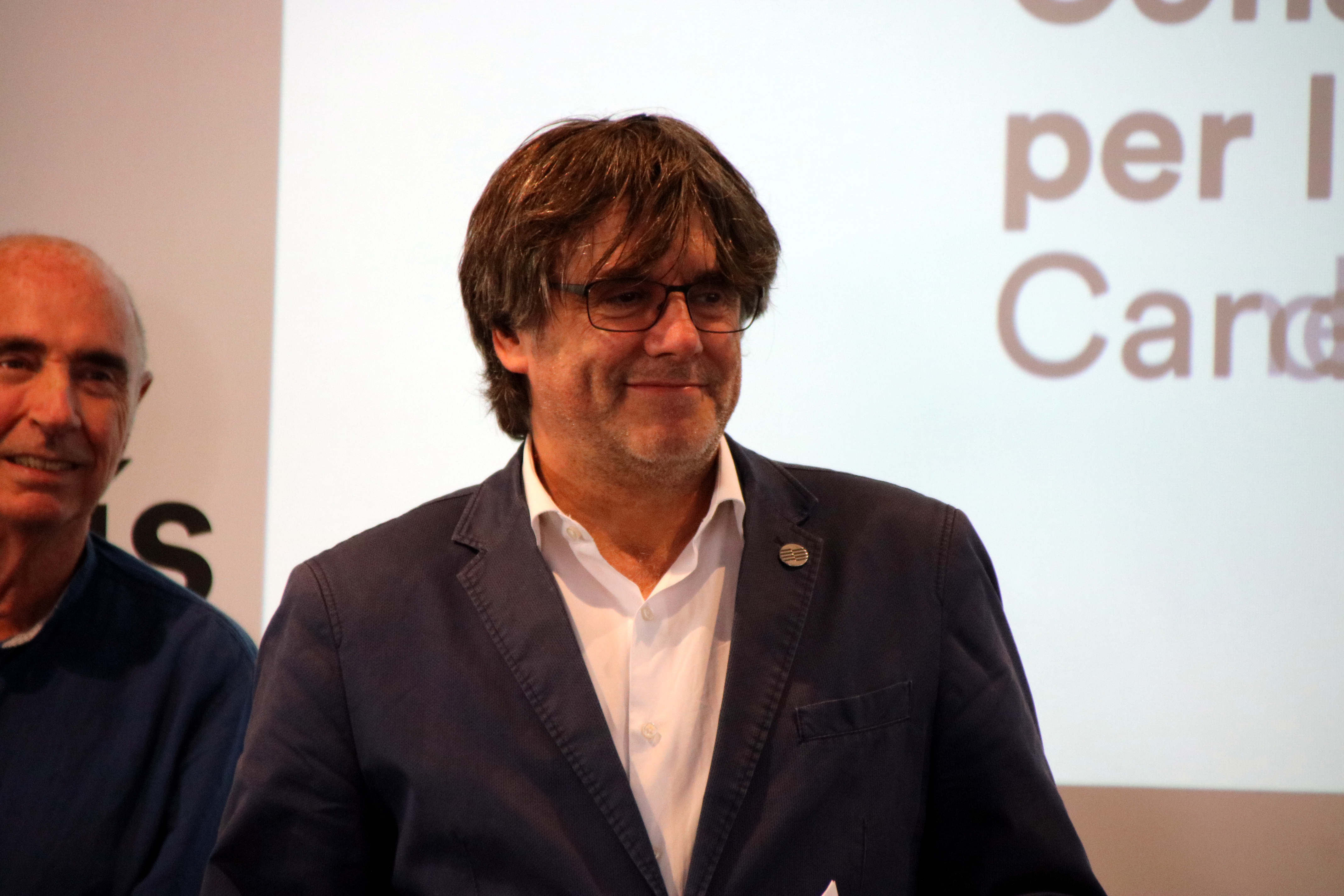 Former Catalan president Carles Puigdemont during a Consell per la República association event on September 17, 2022