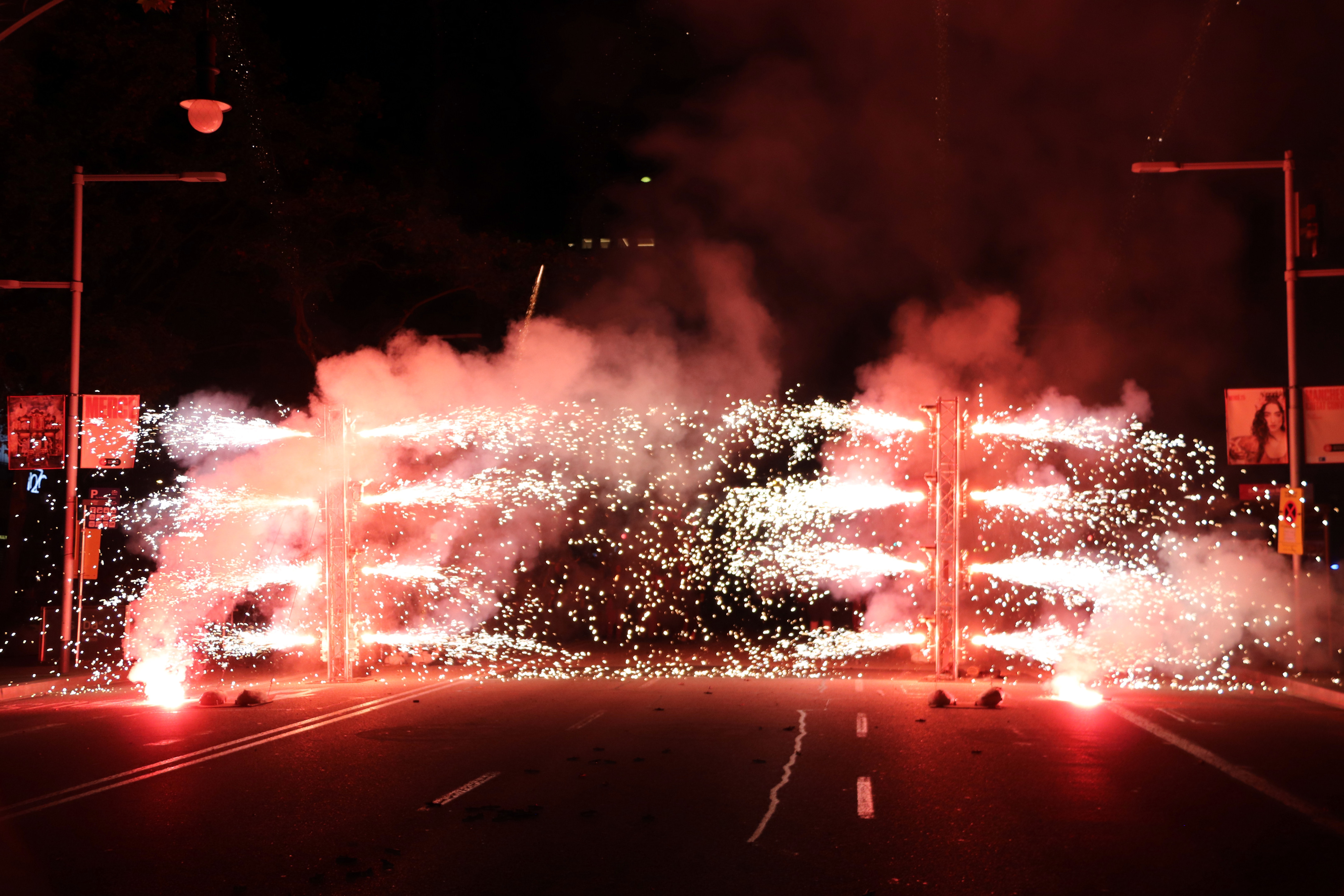 The 'correfoc' fire run during La Mercè 2025