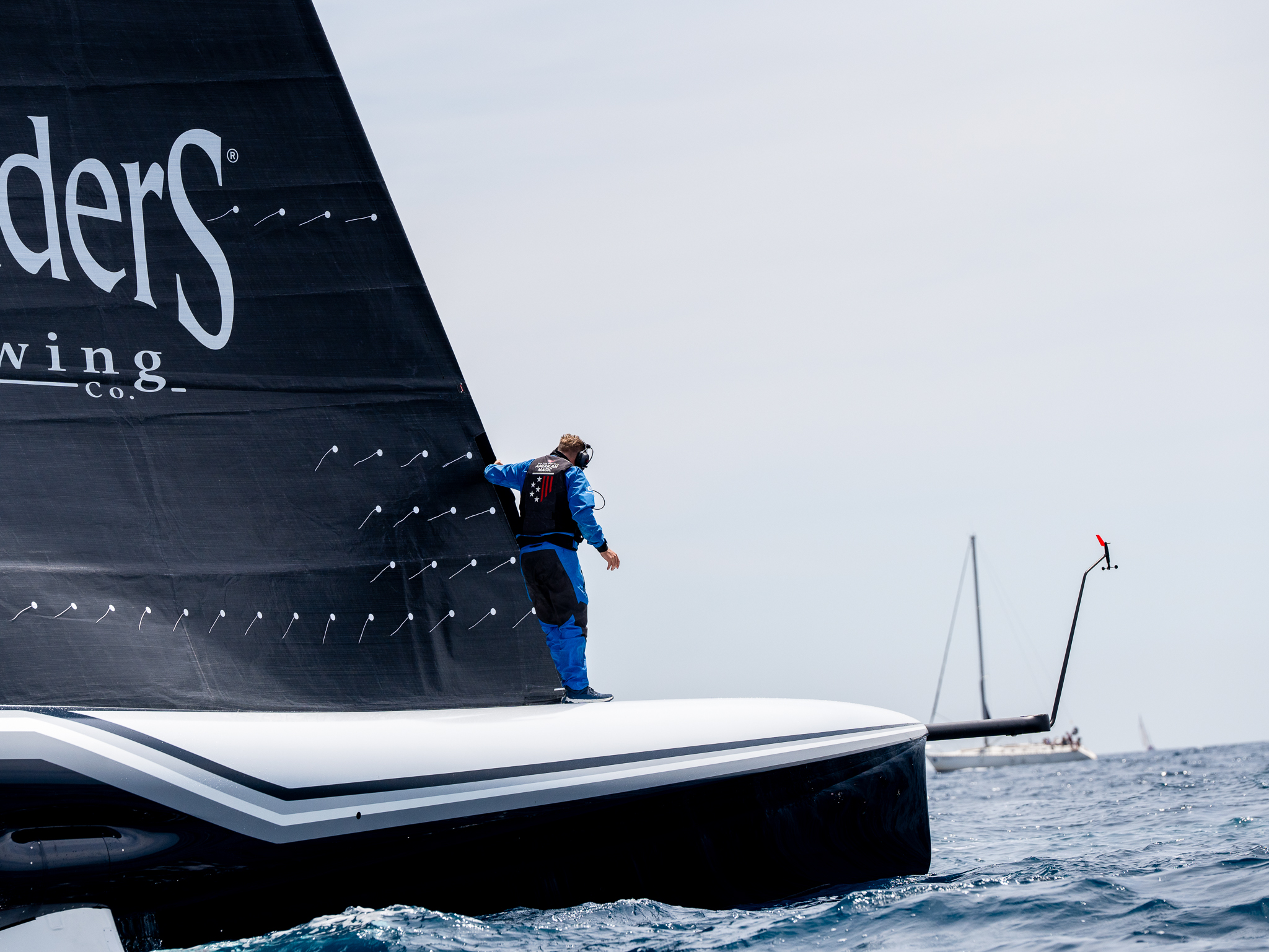 American Magic, Patriot, training in Barcelona ahead of the 37th America's Cup