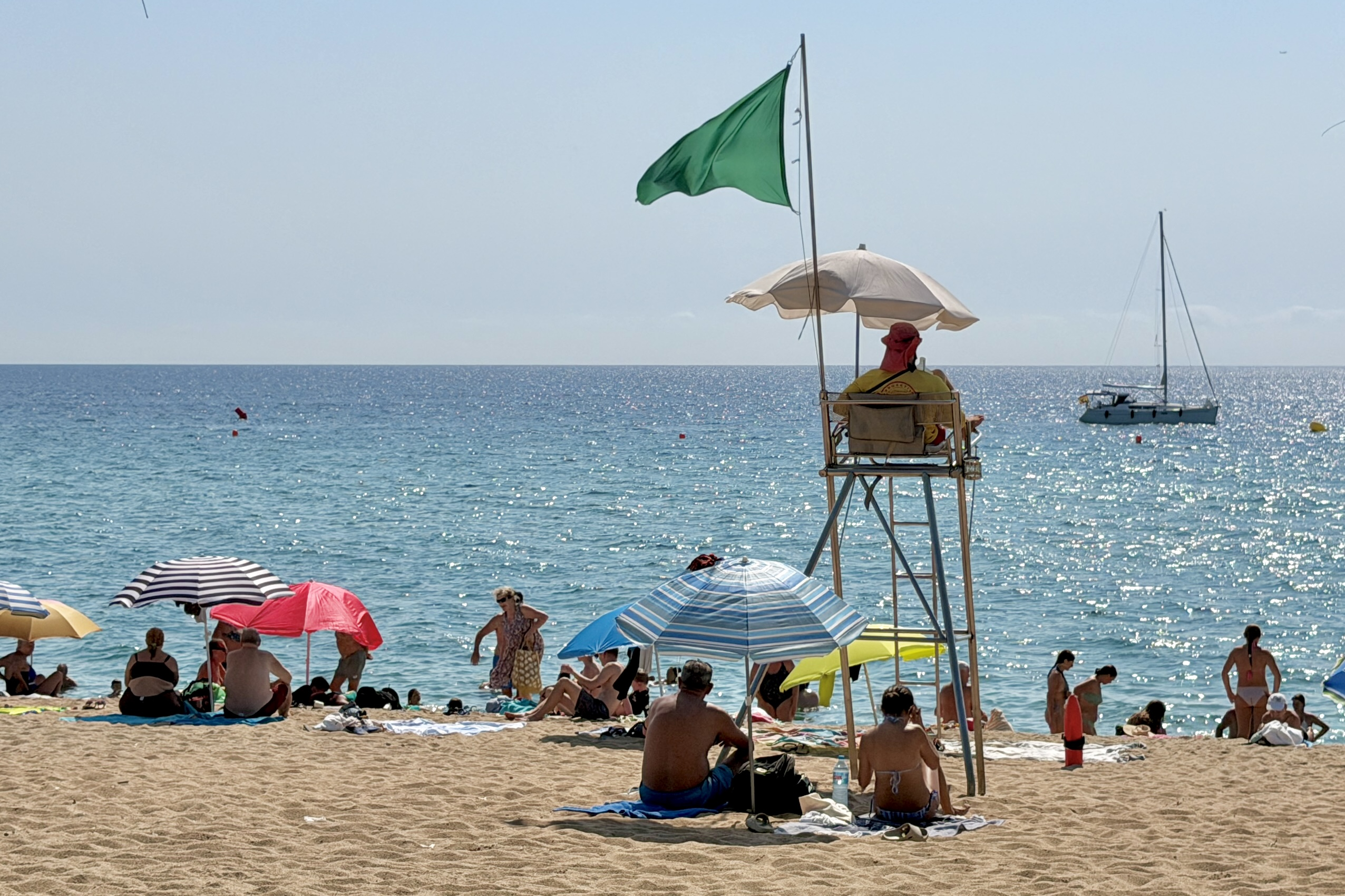A lifeguard at Estació beach in Badalona