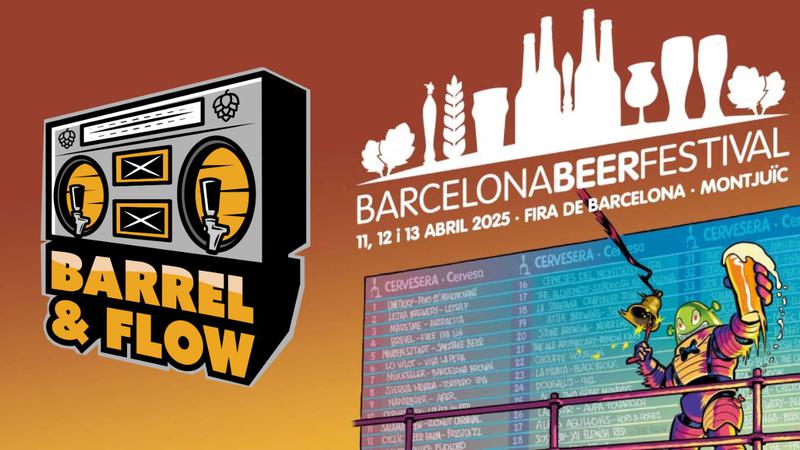 Promotional image for the Barcelona Beer Fest collaboration with Barrel & Flow Fest