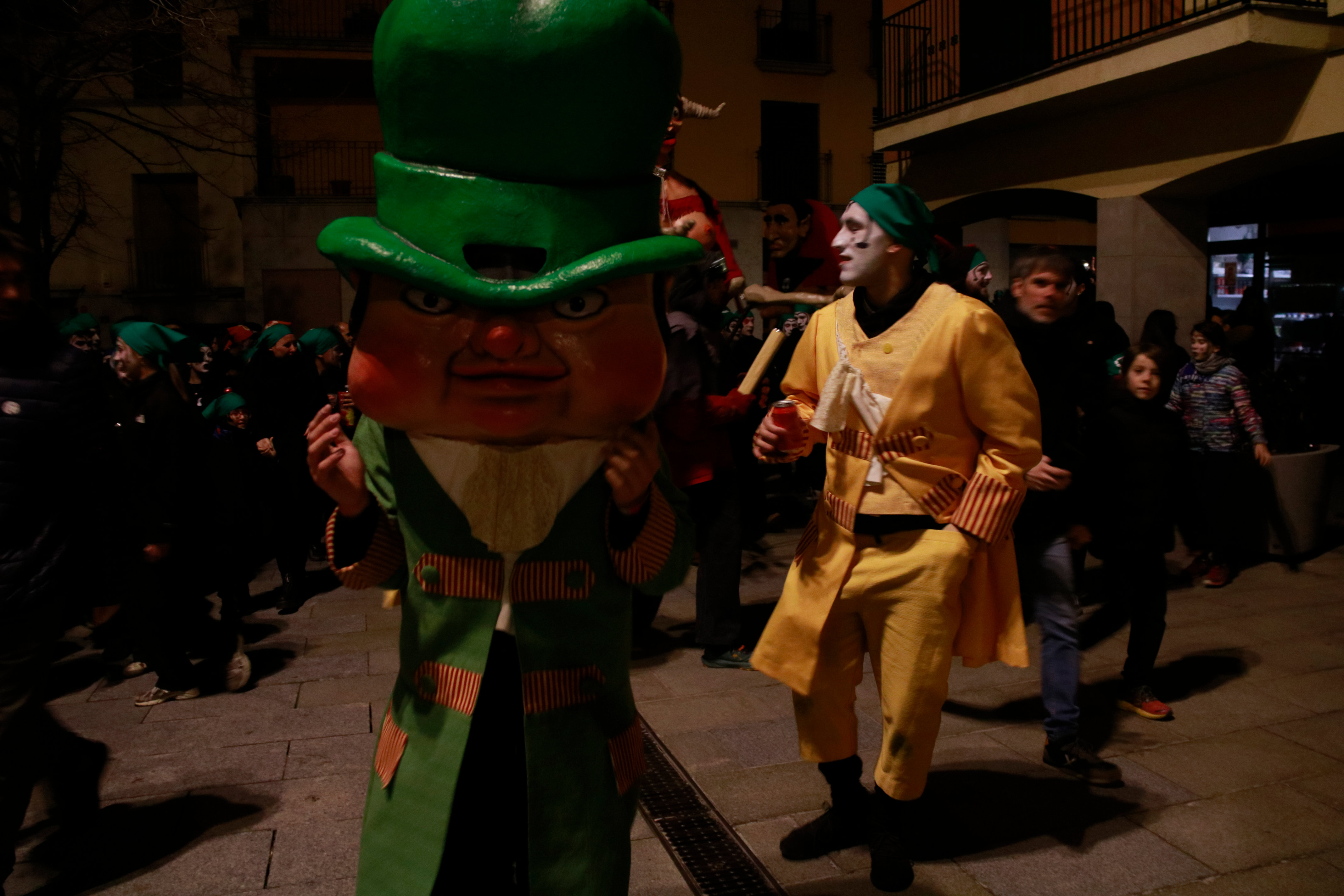 One of the 'capgrossos' during the parade in Torelló