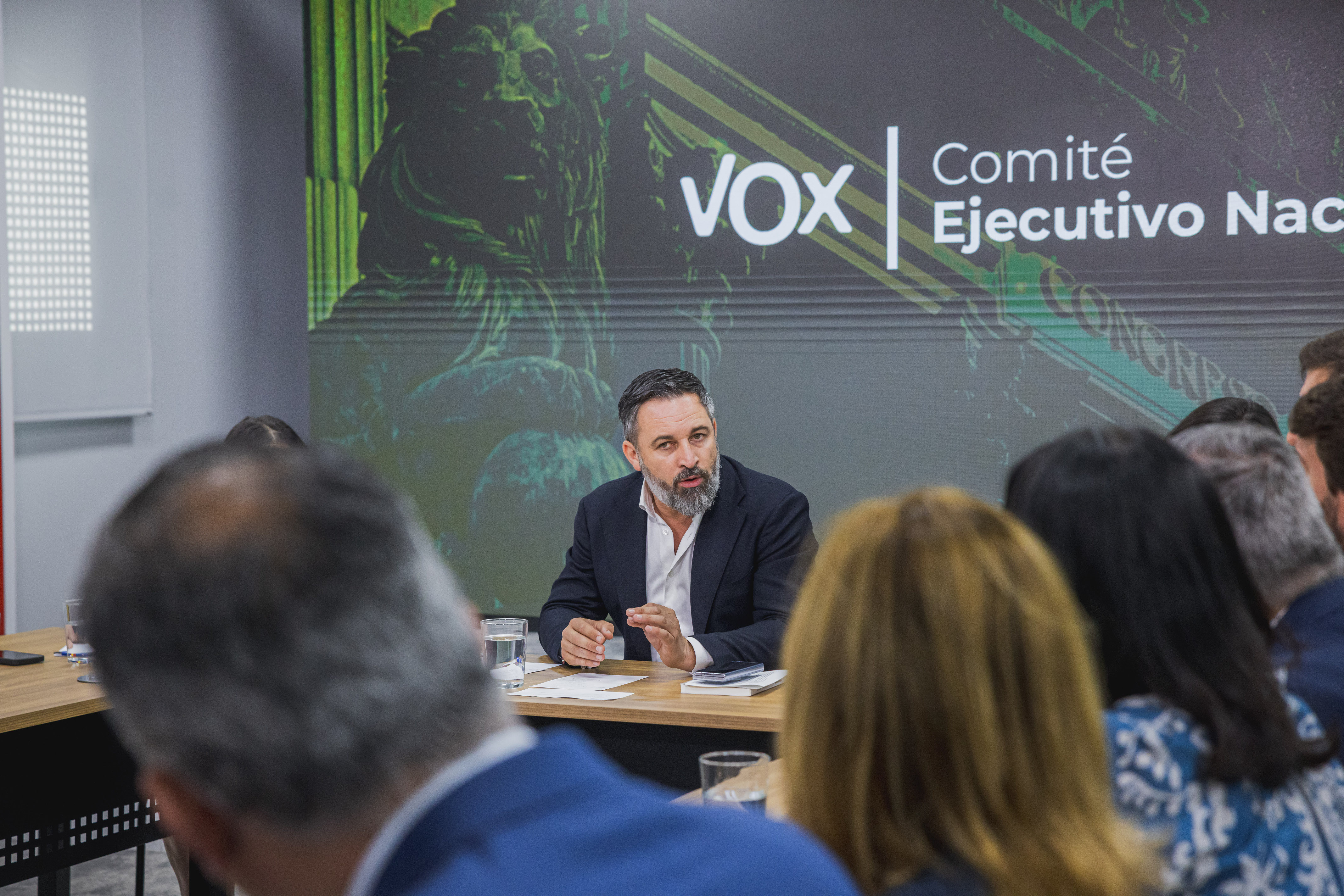 Far-right Vox's leader Santiago Abascal, announcing that the party will break the agreements on coalision governments on Spanish regions.