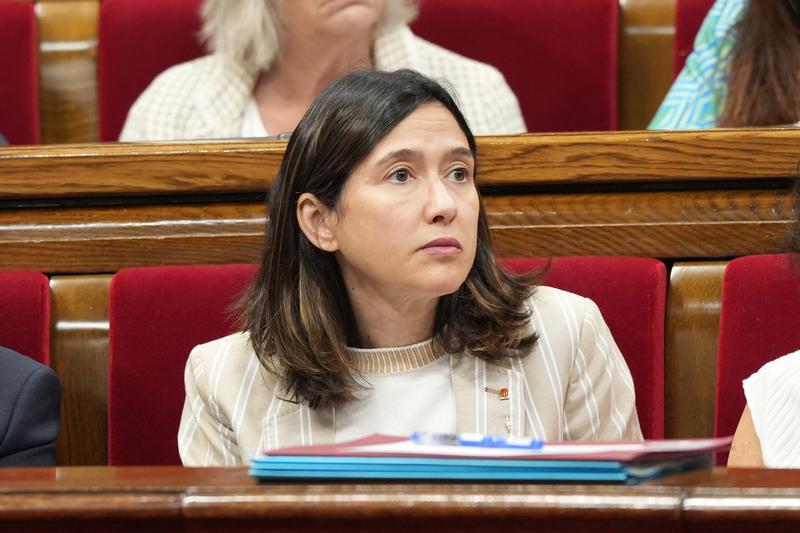 Catalan Interior Minister, Núria Parlon, in Parliament