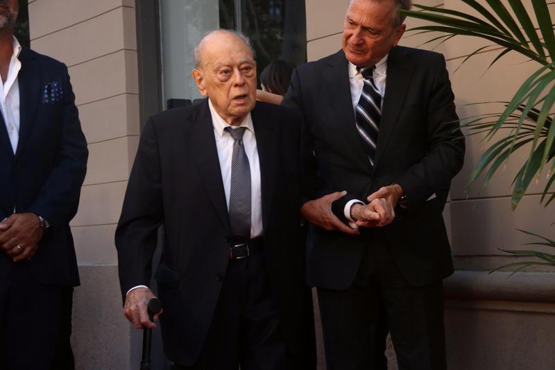 Former Catalan president Jordi Pujol accompanied by his son Josep Pujol Ferrusola at the premiere of the 2024/2025 Liceu opera hall season in Barcelona