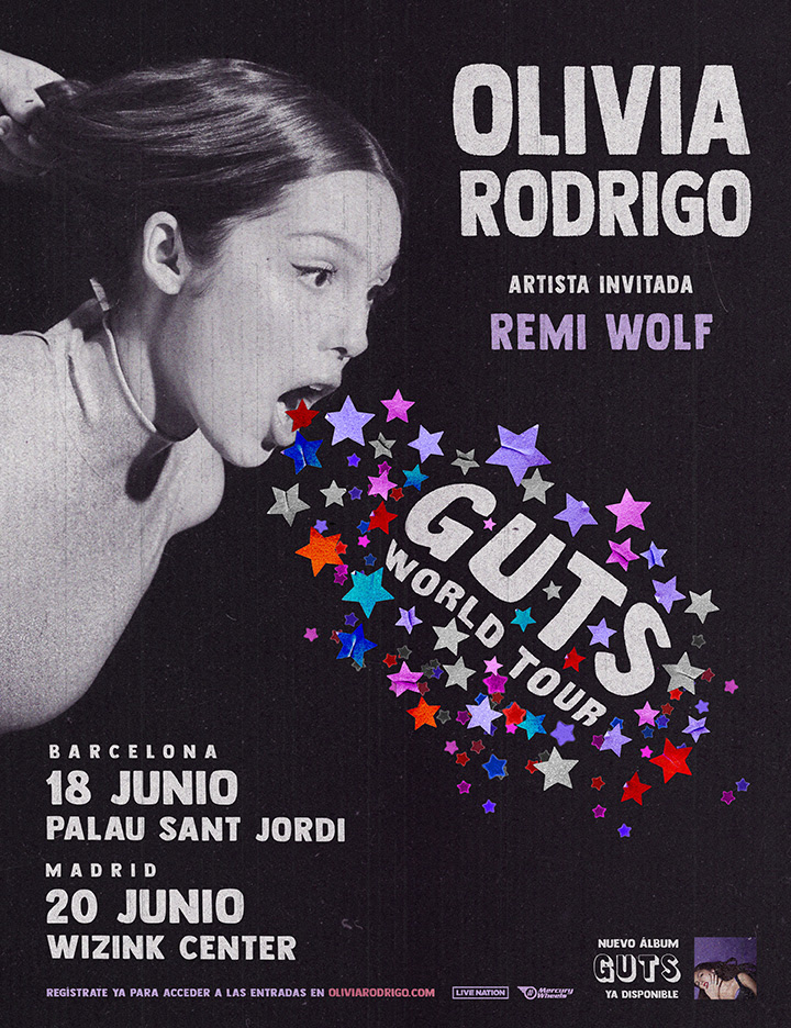 Olivia Rodrigo will perform in Barcelona's Palau Sant Jordi on June 18 and in Madrid on June 20
