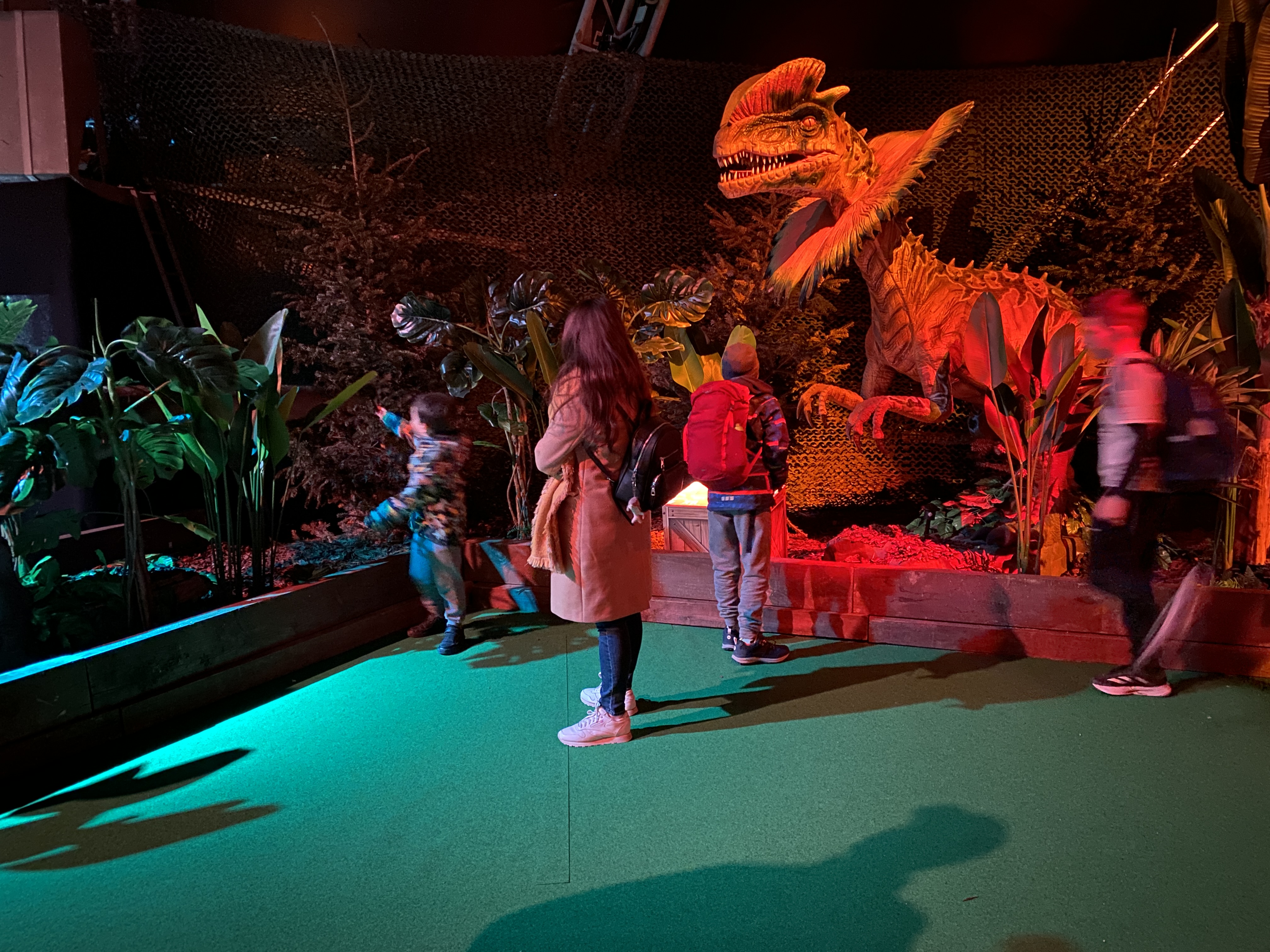 Visitors at ExpoDinos in Poble Espanyol