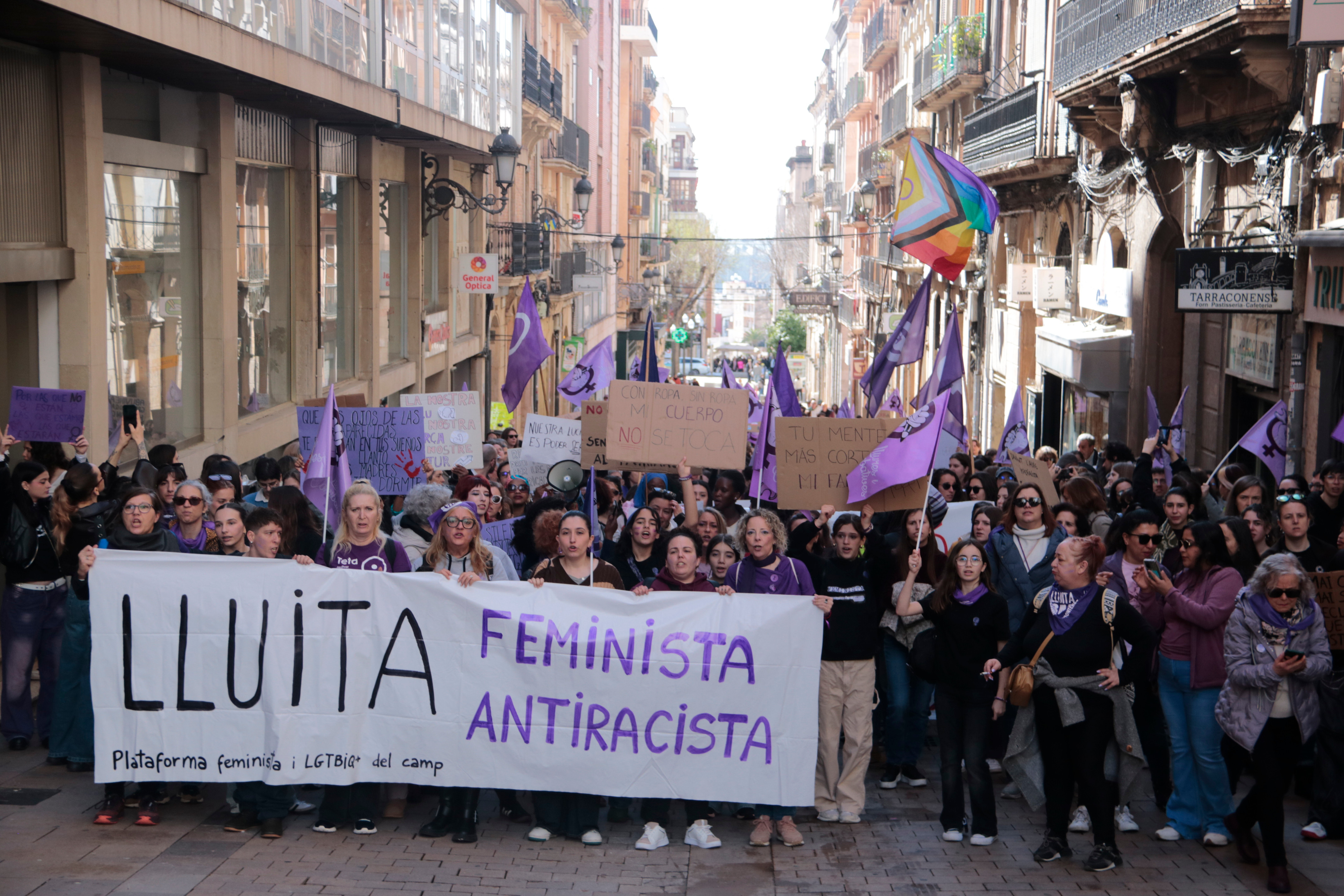 The International Women's Day march in Tarragona
