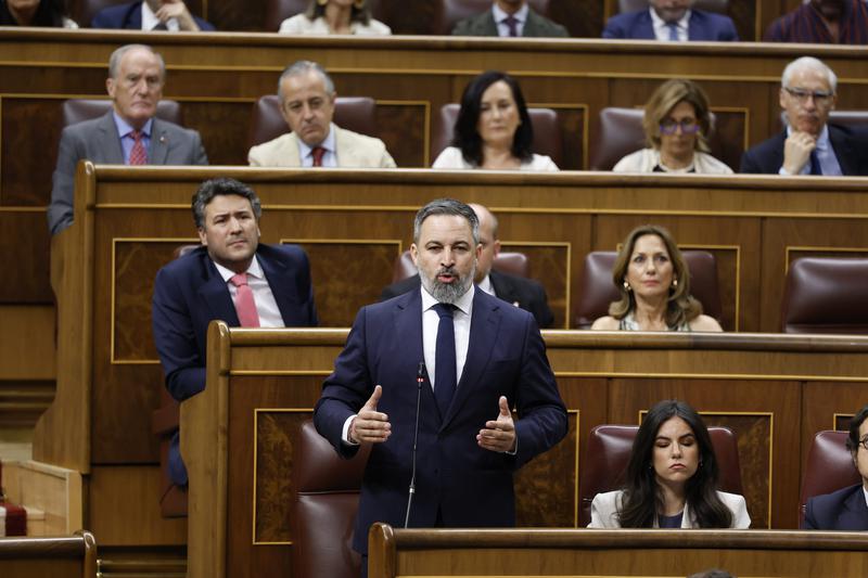 Vox leader Santiago Abascal, this Wednesday February 17 in Congress