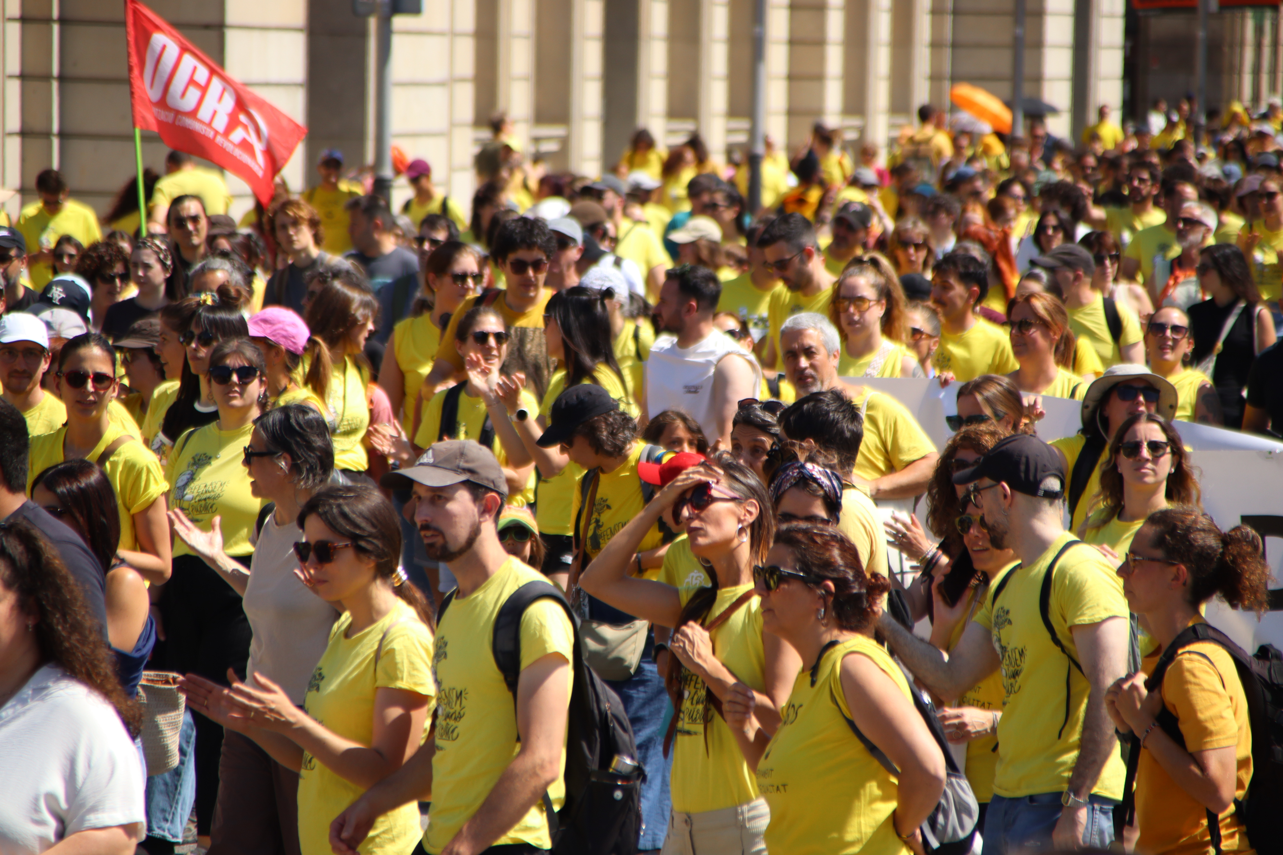 Teachers protest in Barcelona