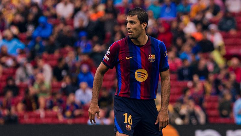 Barça midfielder Rodri during the Catalan club's 5-1 victory over Feyenoord in their opening Champions League game of the 2026/27 campaign