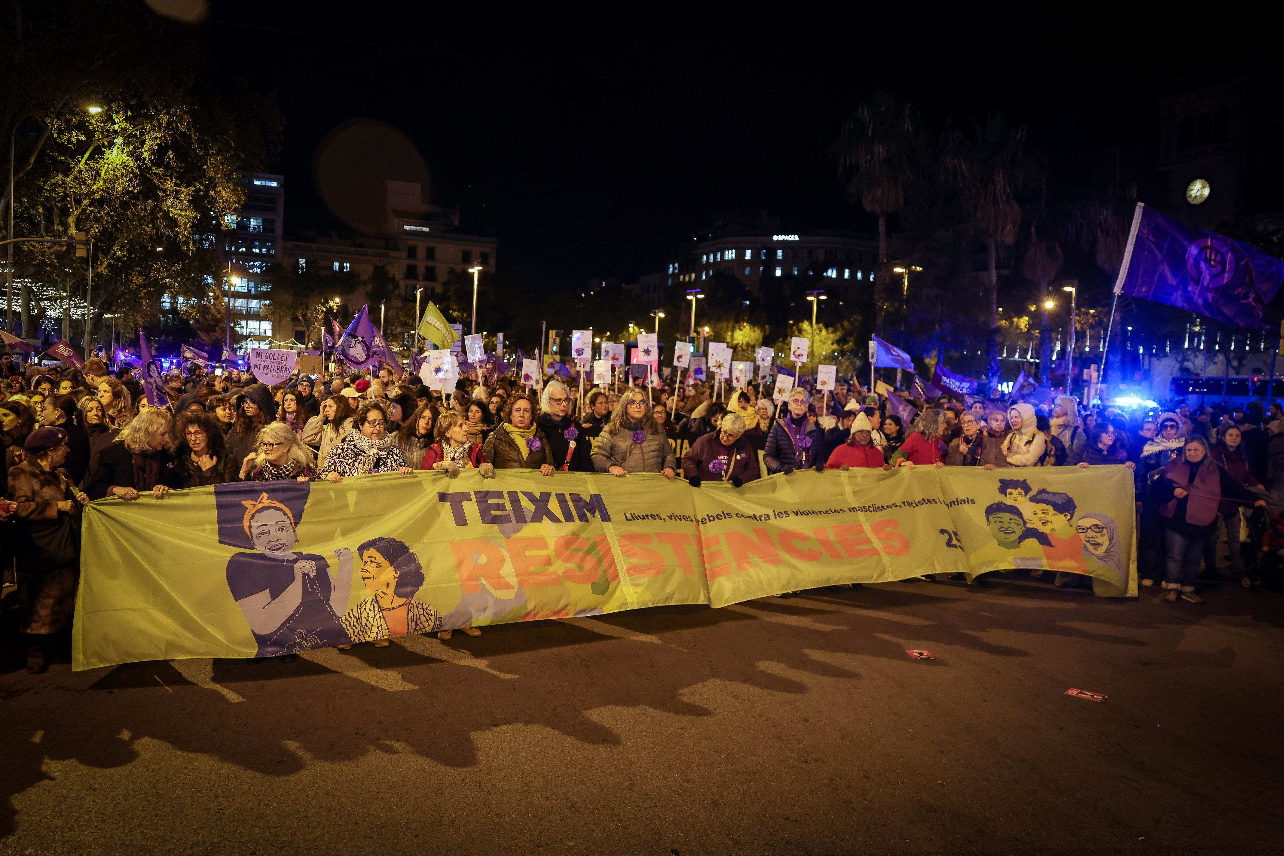 The head of the march in Barcelona on November 25 for International Day for the Elimination of Violence against Women