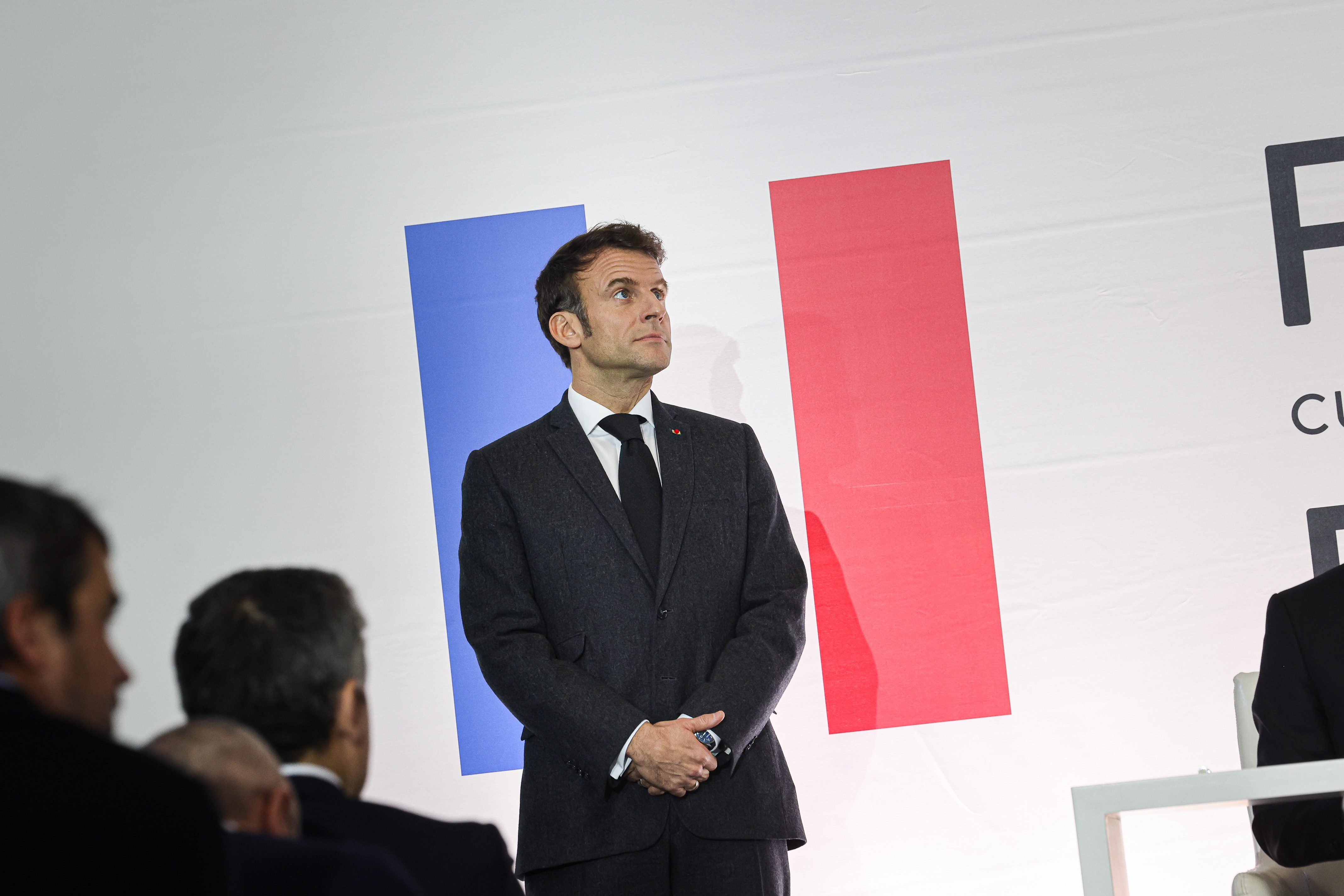 Emmanuel Macron during an official visit to Barcelona in 2023