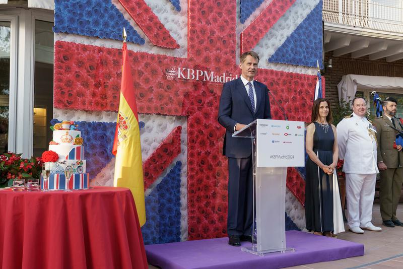 British Ambassador to Spain and Andorra Hugh Elliot during a speech at the British Embassy