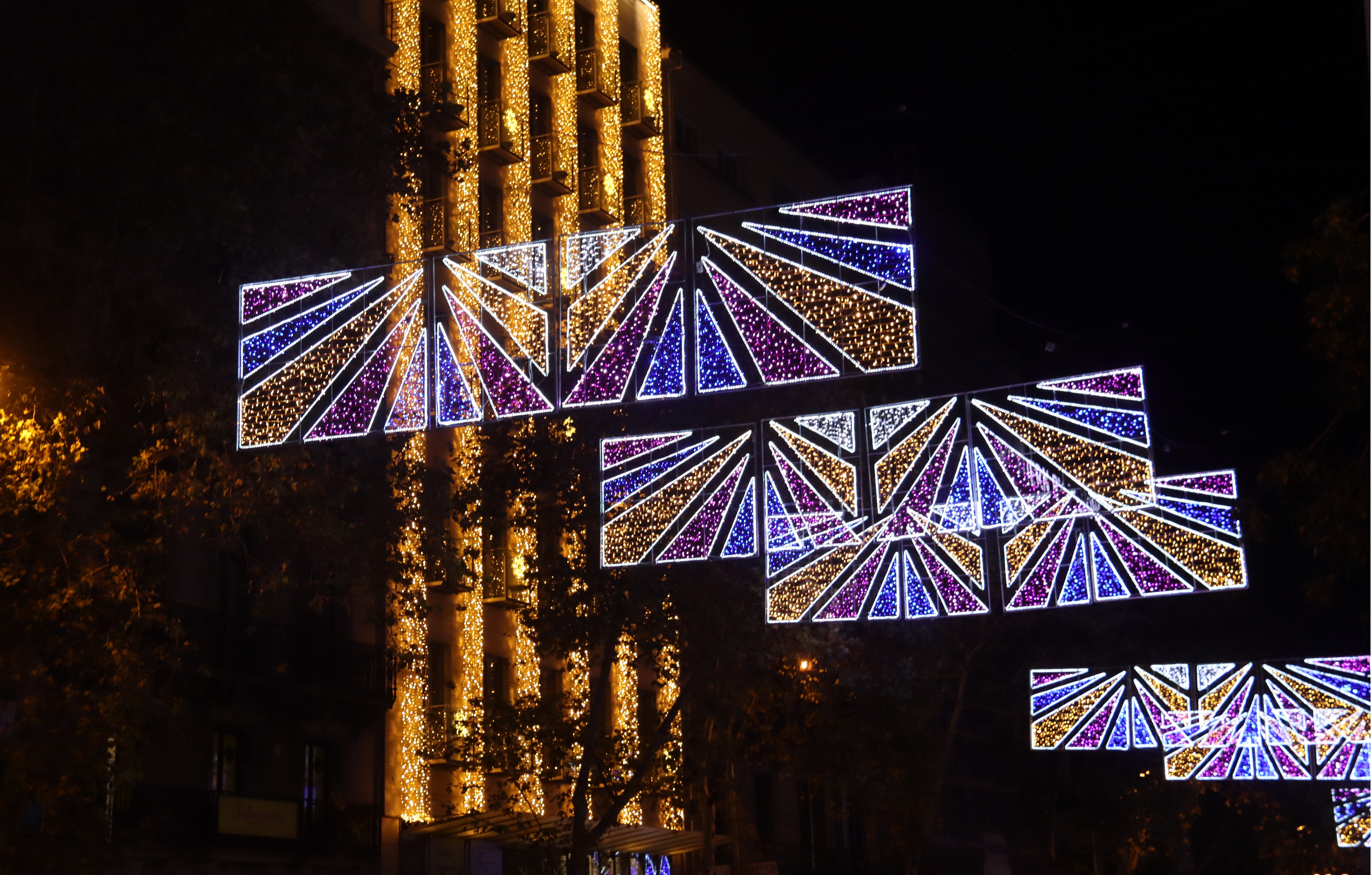 Christmas lights on Ronda de Sant Pere