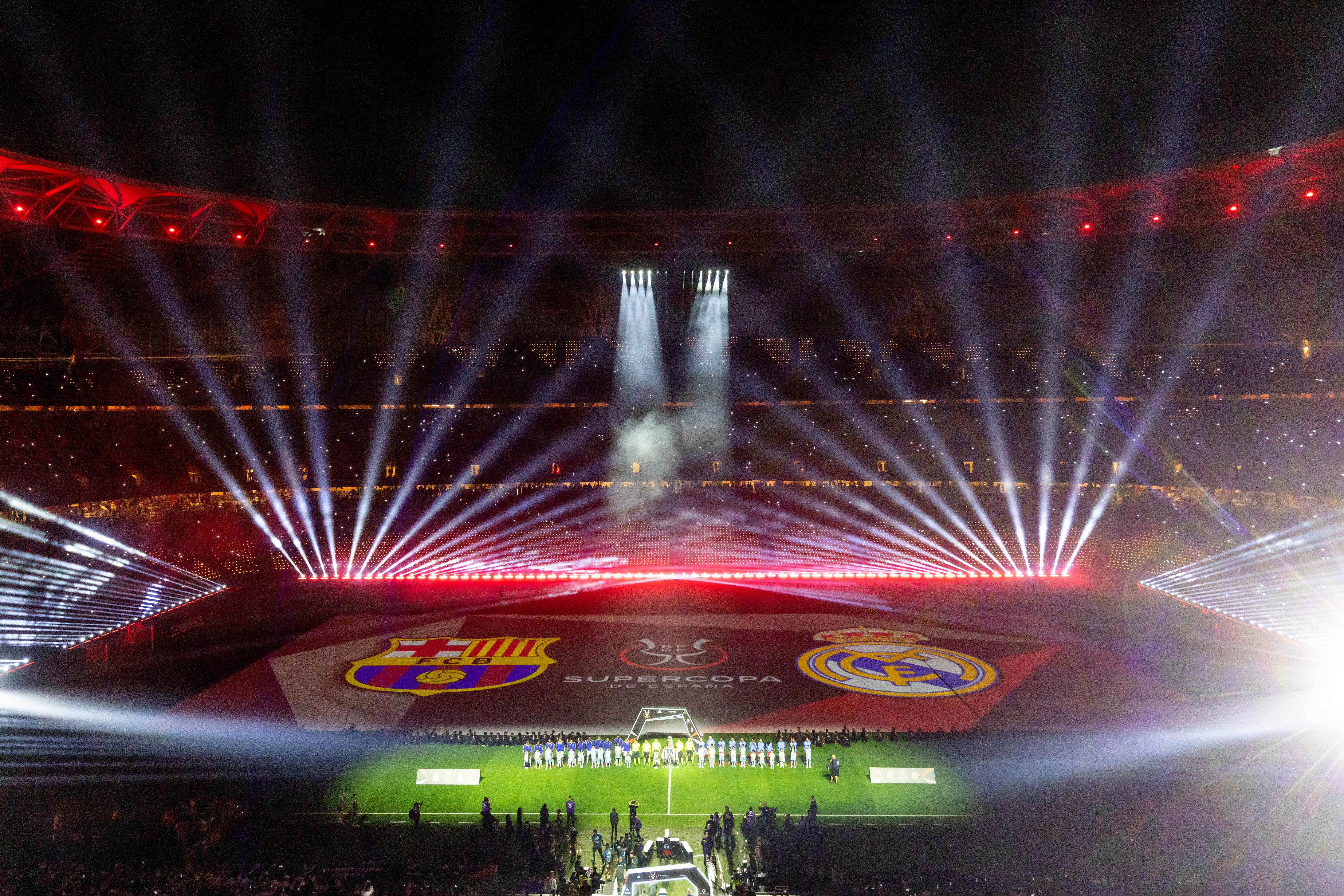 The 2026 Super Cup final between FC Barcelona and Real Madrid CF at King Abdullah Sports City Stadium in Jeddah, Saudi Arabia