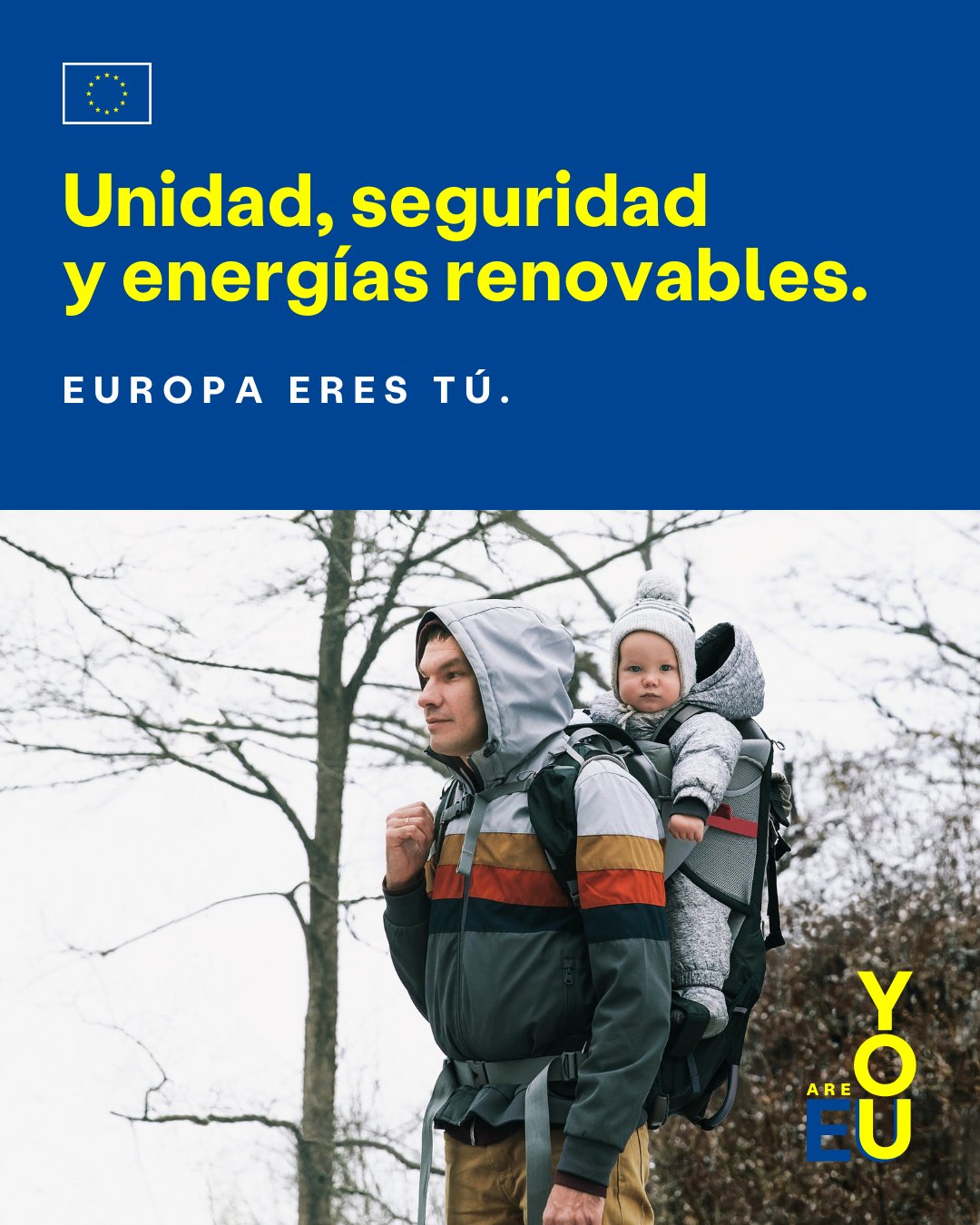 One of the EU Commission's 'You are EU' campaign banners written in Spanish
