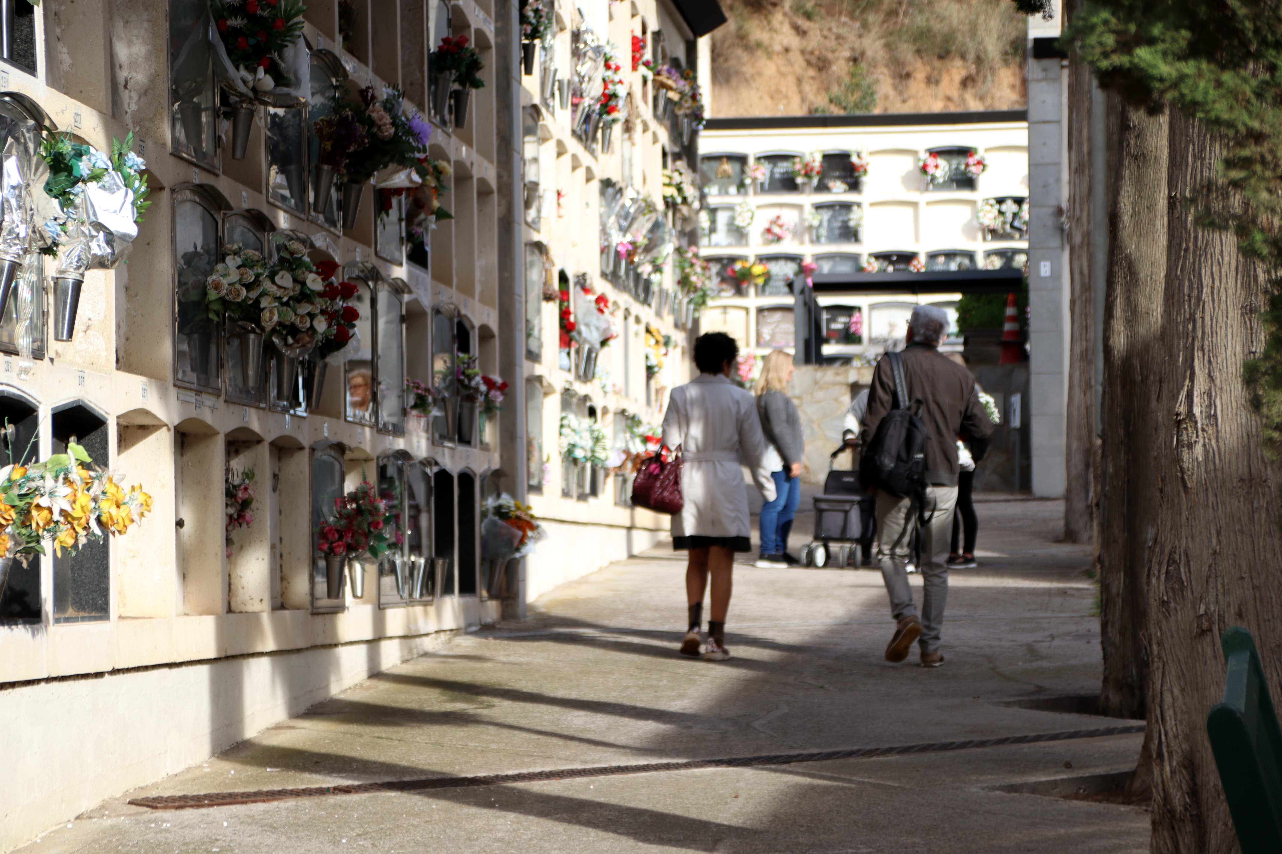 Visitors at Sant Feliu de Llobregat cemetery on All Saints' Day