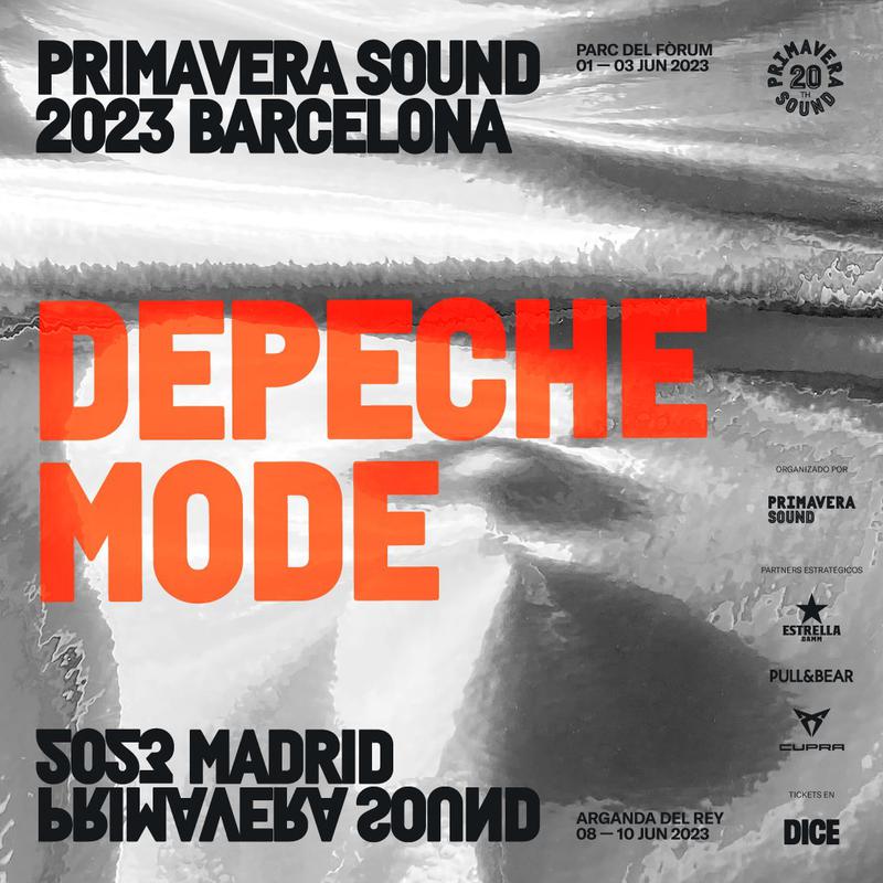 Primavera Sound's promotional image for the announcement of Depeche Mode playing the 2023 festival