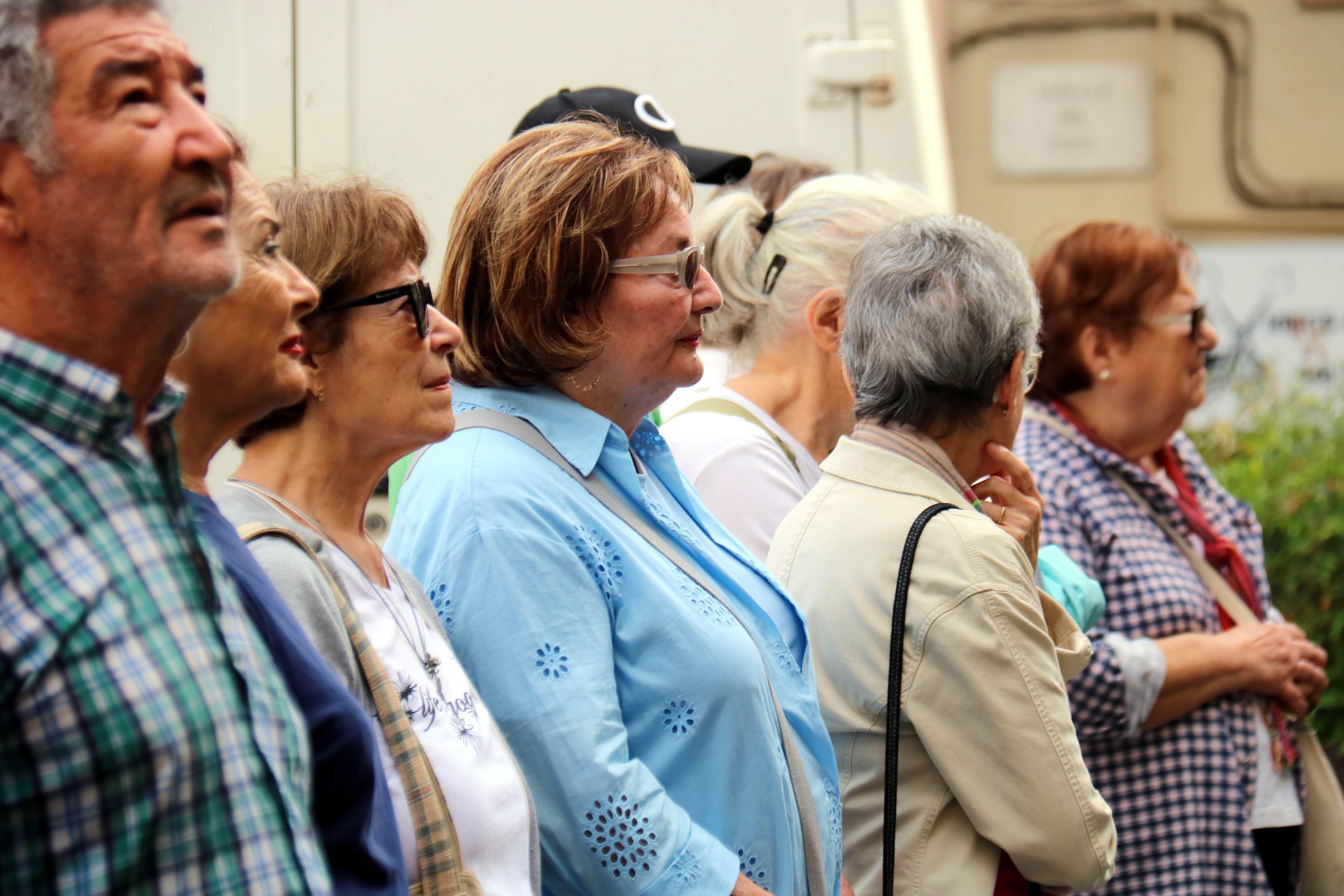 Elderly people in Manresa gathered to protest for the construction of a nursing home